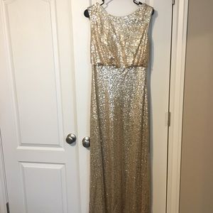 Gold Sequin Bridesmaid Dress